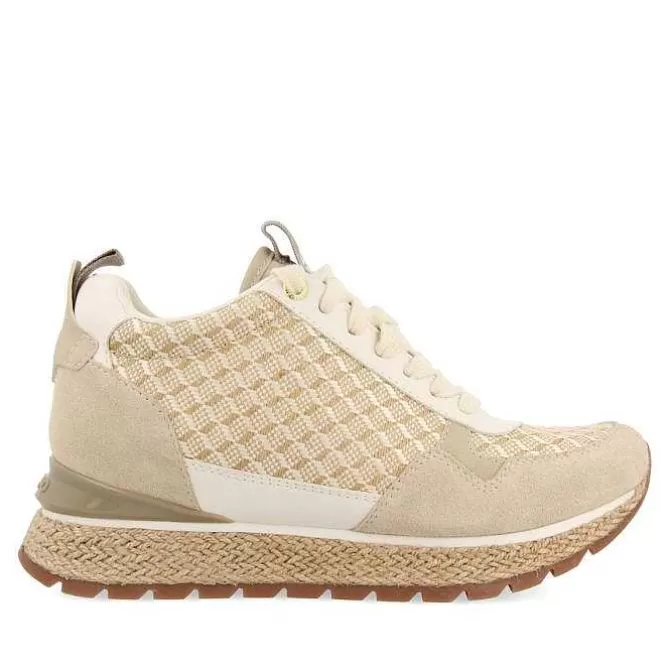 Zapatillas De Deporte De Cuña<Gioseppo Sneakers Beige Con Cuña Interior Y Estampado Geometrico Para Mujer Puke