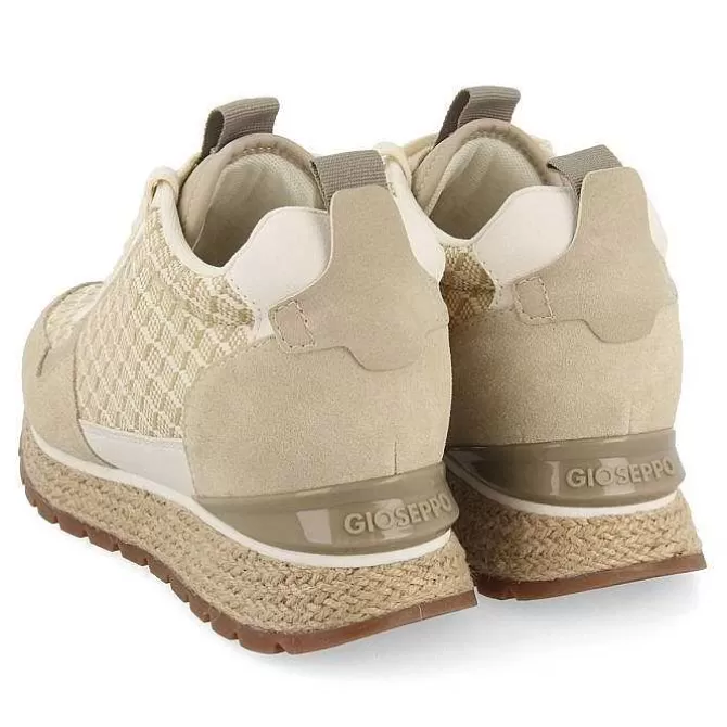 Zapatillas De Deporte De Cuña<Gioseppo Sneakers Beige Con Cuña Interior Y Estampado Geometrico Para Mujer Puke