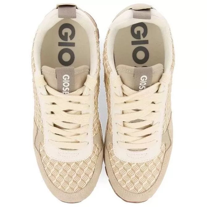 Zapatillas De Deporte De Cuña<Gioseppo Sneakers Beige Con Cuña Interior Y Estampado Geometrico Para Mujer Puke