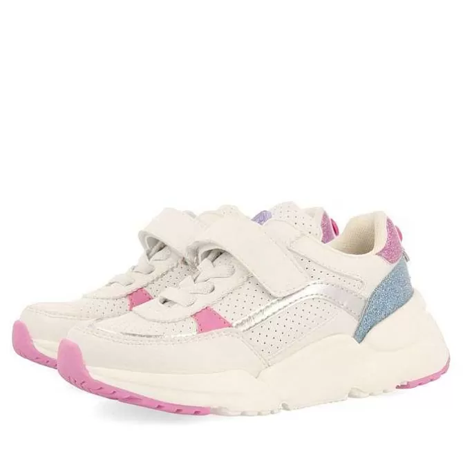 Niñas | Zapatillas<Gioseppo Sneakers Blancas Con Brillantes, Detalles De Colores Y Suela Voluminosa Para Nino Y Nina Drain