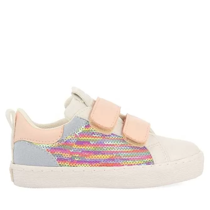 Niñas | Zapatillas<Gioseppo Sneakers Blancas Con Lentejuelas Multicolor Nina Y Nino Glenvar