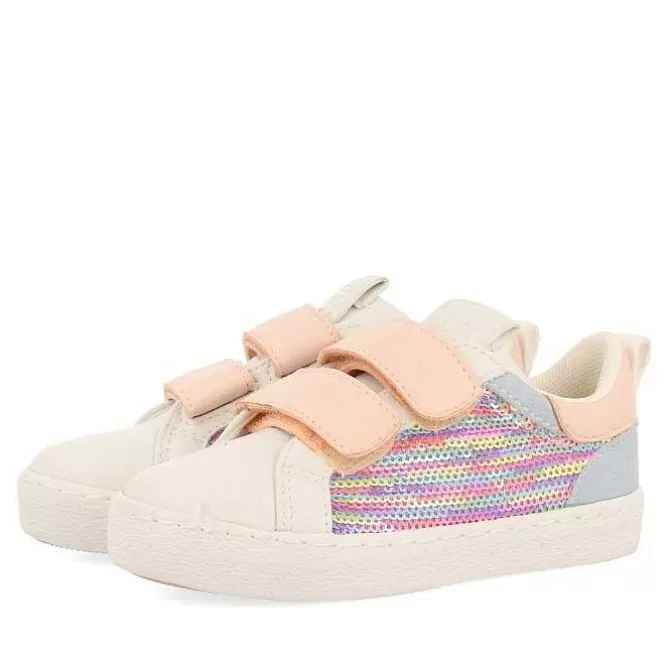Niñas | Zapatillas<Gioseppo Sneakers Blancas Con Lentejuelas Multicolor Nina Y Nino Glenvar