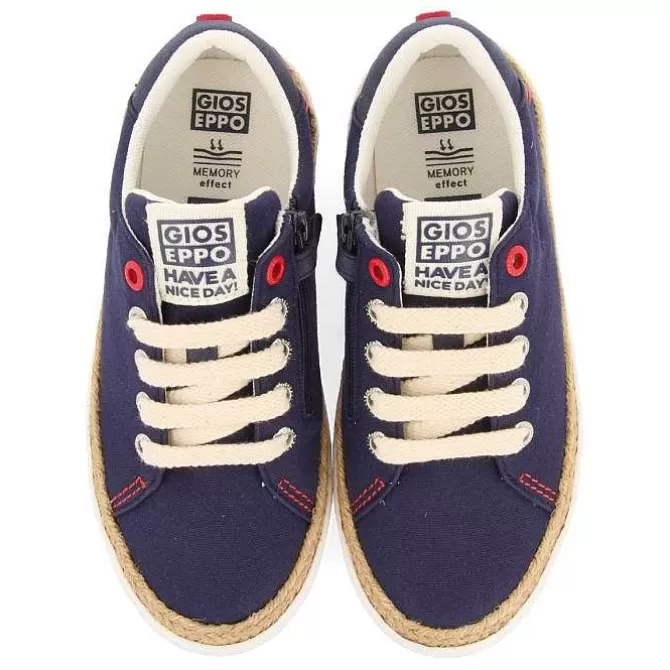 Niños | Zapatillas<Gioseppo Sneakers Color Azul Marino Con Detalle De Rafia Y Decoraciones De Color Para Nino Y Nina Tunje
