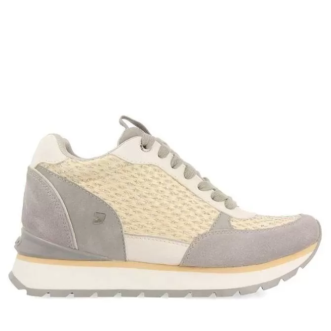 Zapatillas De Deporte De Cuña<Gioseppo Sneakers Dorada Con Cuña Interior Y Detalles Trenzados Para Mujer Hekal