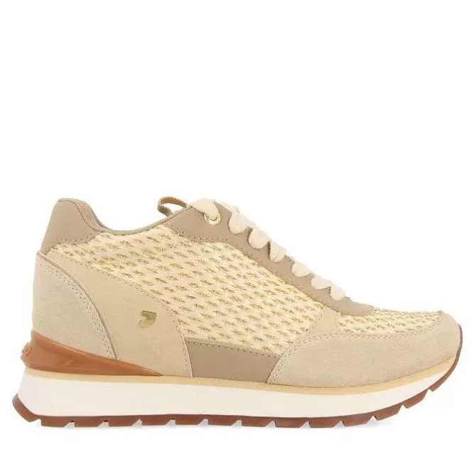 Zapatillas De Deporte De Cuña<Gioseppo Sneakers Dorada Con Cuña Interior Y Detalles Trenzados Para Mujer Hekal