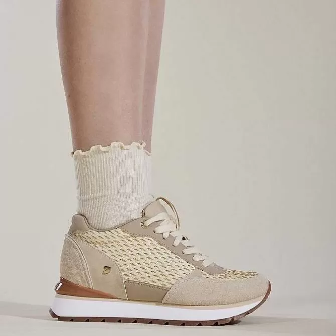 Zapatillas De Deporte De Cuña<Gioseppo Sneakers Dorada Con Cuña Interior Y Detalles Trenzados Para Mujer Hekal
