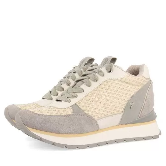 Zapatillas De Deporte De Cuña<Gioseppo Sneakers Dorada Con Cuña Interior Y Detalles Trenzados Para Mujer Hekal