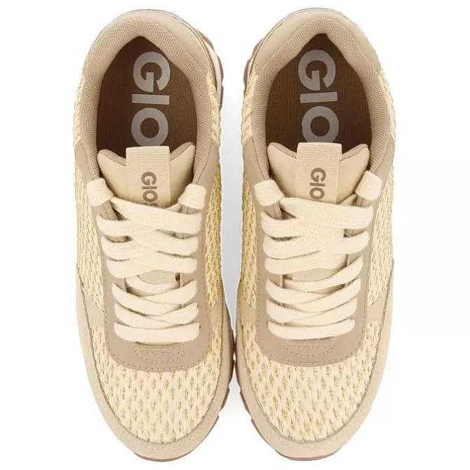 Zapatillas De Deporte De Cuña<Gioseppo Sneakers Dorada Con Cuña Interior Y Detalles Trenzados Para Mujer Hekal