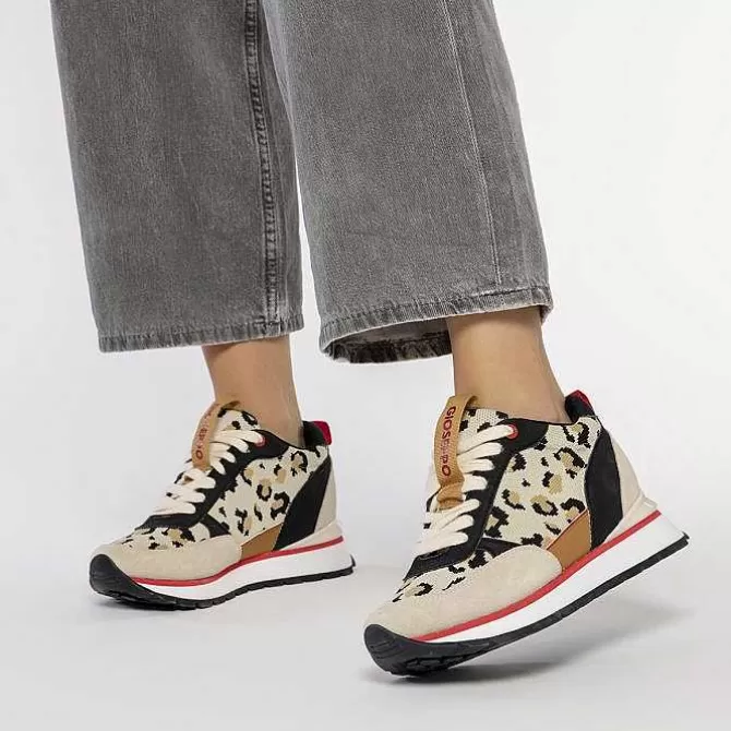 Zapatillas De Deporte De Cuña<Gioseppo Sneakers Estampado Leopardo Cuña Interior Para Mujer Veryan