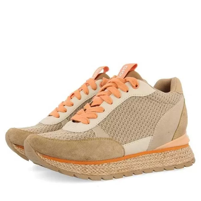 Zapatillas De Deporte De Cuña<Gioseppo Sneakers Estilo Mediterraneo Beige Con Cuña Interior Para Mujer Kajan