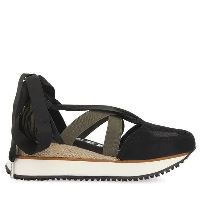 Sandalias Deportivas<Gioseppo Sneakers Negras Estilo Alpargata Para Mujer Settala
