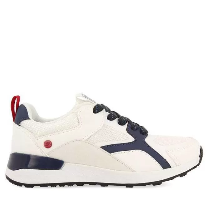 Niños | Zapatillas<Gioseppo Zapatillas Blancas Estilo Retro Con Detalles De Colores Para Nino Y Nina Zapod