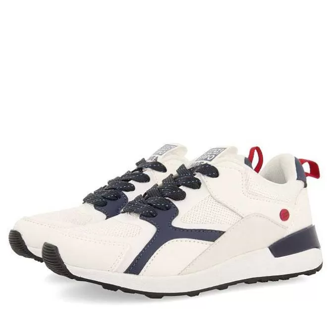 Niños | Zapatillas<Gioseppo Zapatillas Blancas Estilo Retro Con Detalles De Colores Para Nino Y Nina Zapod