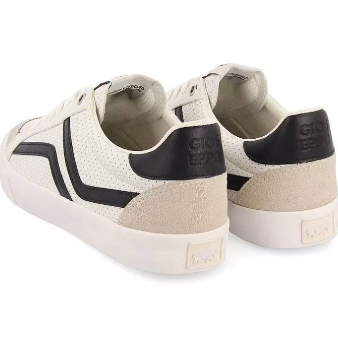 Precios Especiales<Gioseppo Zapatillas De Hombre Vinneuf Blancas Con Detalles En Azul Marino.
