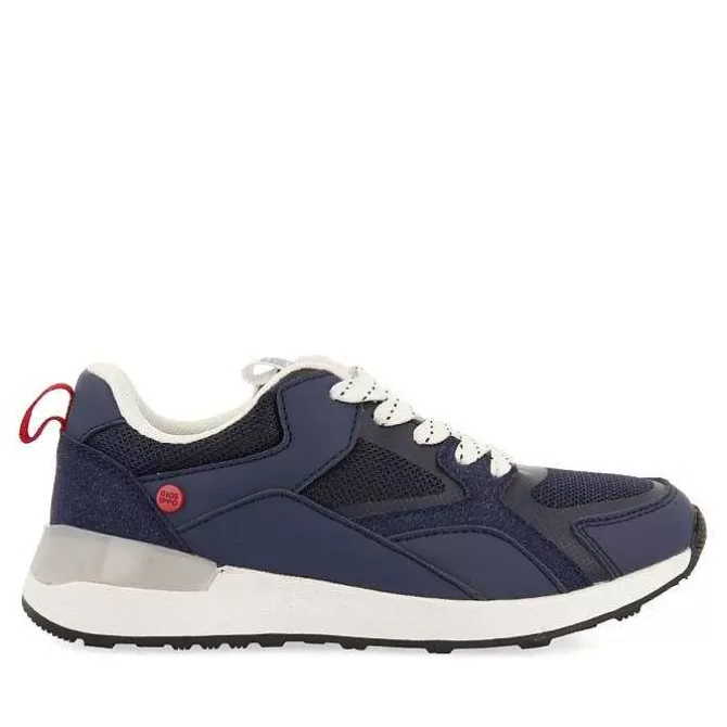 Niños | Zapatillas<Gioseppo Zapatillas Estilo Retro Azul Marino Con Detalles De Colores Para Nino Y Nina Zapod