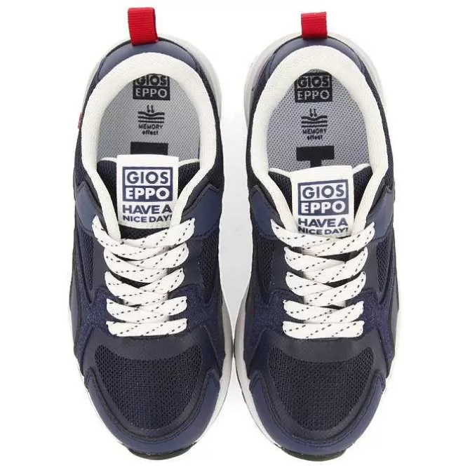 Niños | Zapatillas<Gioseppo Zapatillas Estilo Retro Azul Marino Con Detalles De Colores Para Nino Y Nina Zapod