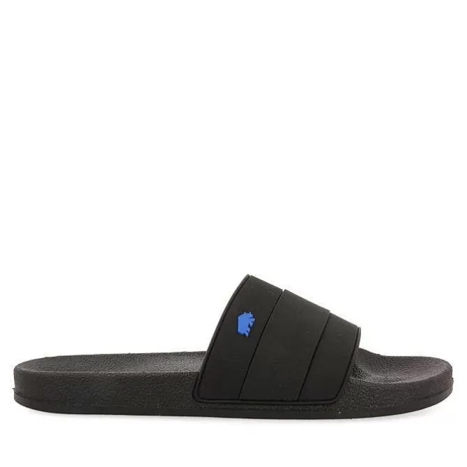 Chancletas<Gioseppo Zapatillas Negras Detalle Azul Para Hombre Borgetto