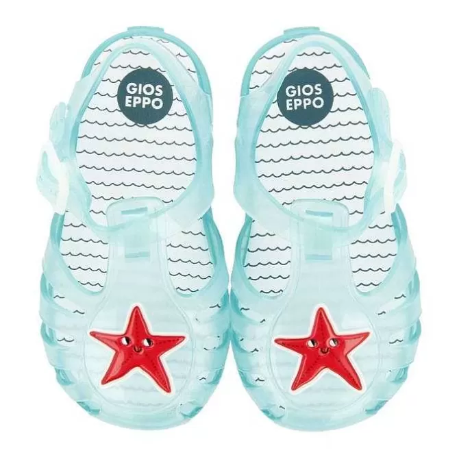 Bebe | Chanclas Para Bebe<Gioseppo Zapatos Cangrejo Turquesa Con Parche De Estrellas Para Bebe Stara